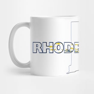 Rhode Island Colored State Letters Mug